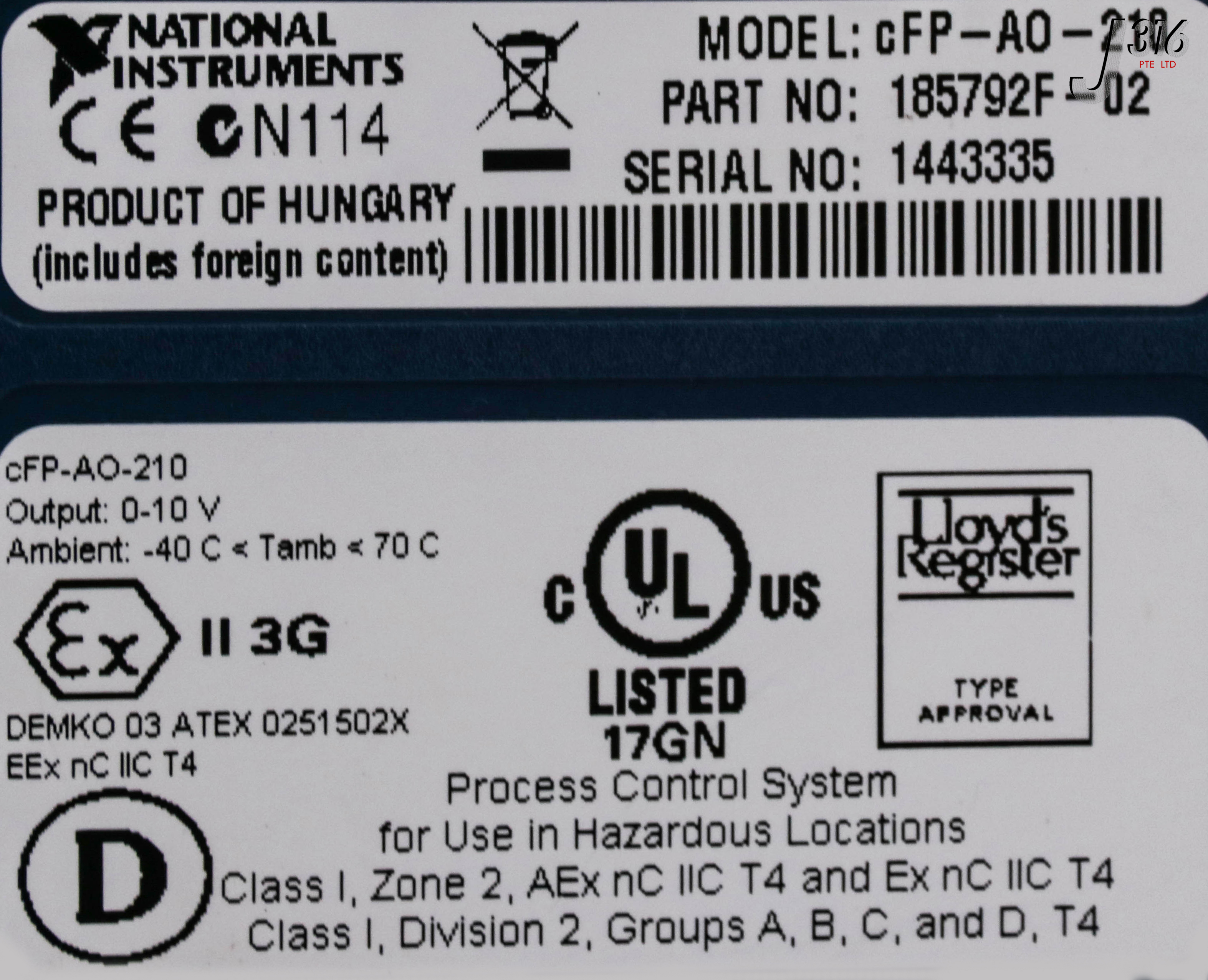 14559 NATIONAL INSTRUMENTS 8-CHANNEL ANALOG VOLTAGE CFP-AO-210 | eBay